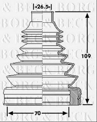 BORG & BECK bcb6183 -  Пыльник, приводной вал